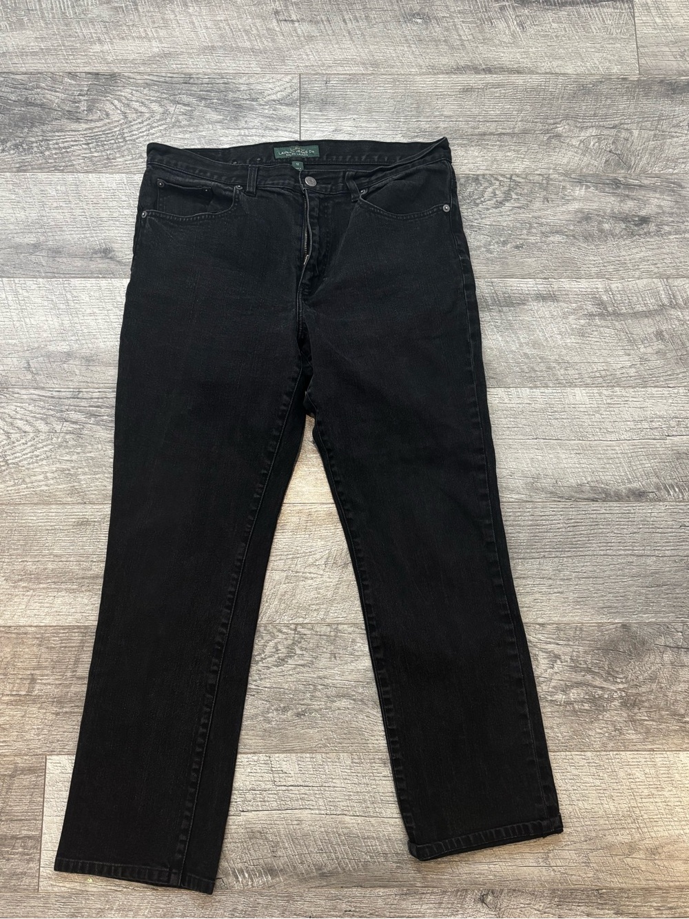 Lauren Ralph Lauren Black Straight-Leg Jeans - Picture 1 of 7
